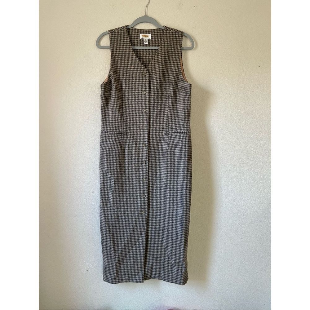 Vintage Talbots Wool Houndstooth 100% Wool Midi D… - image 5